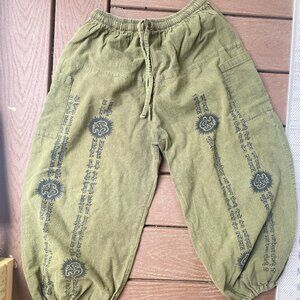 Free People Dupe Flowy Hippie Print Pants